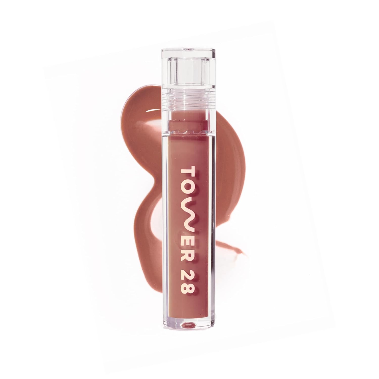 Tower 28 ShineOn Lip Gloss Jelly - Hydrating Tinted Lip Balm + Milky Gloss for Sensitive Lips - Non-Sticky + High-Shine Jelly Formula with Nourishing Oil Blend - Sesame - Mauve (0.13)