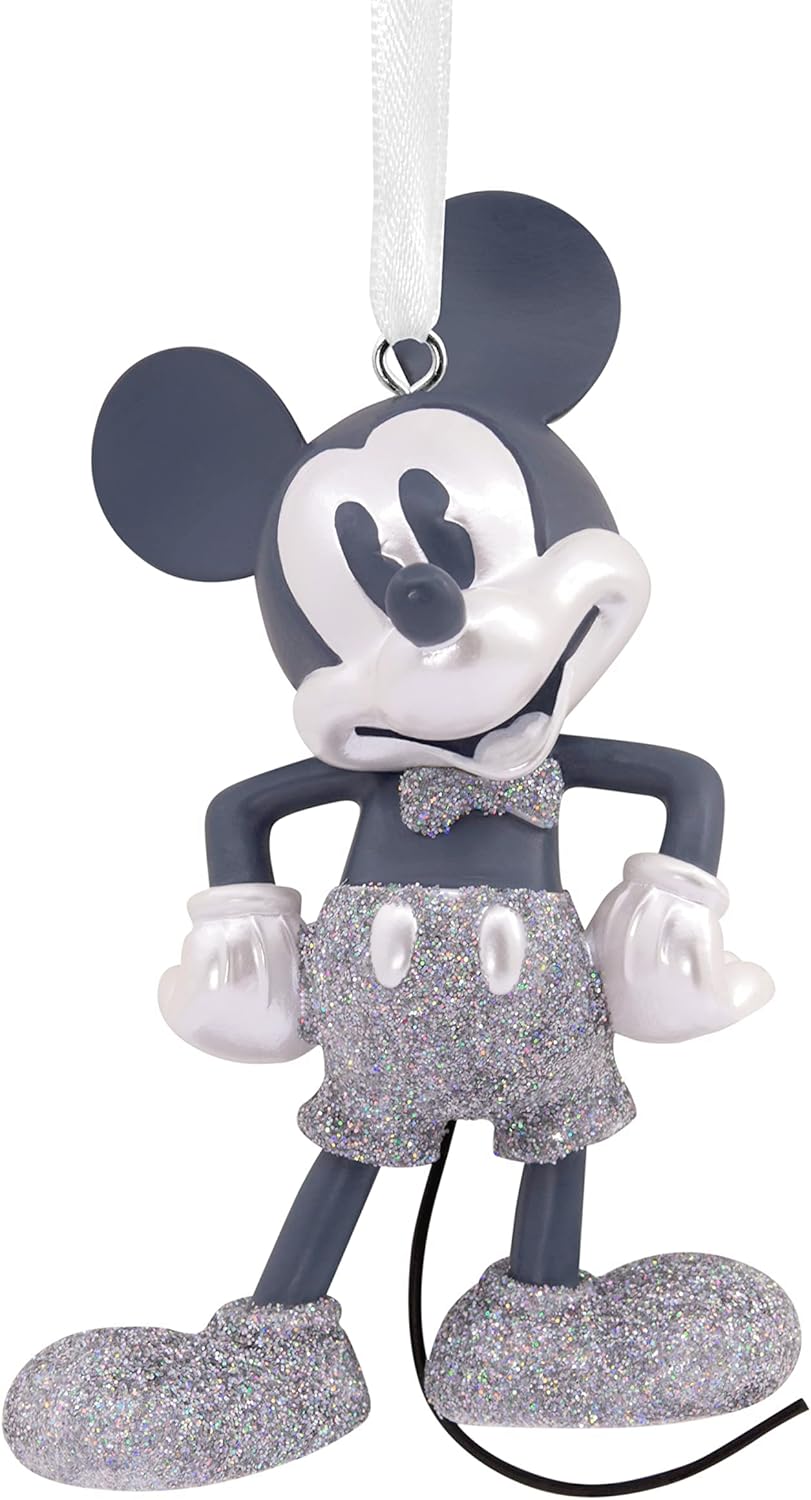 Hallmark Adornos de Navidad de Disney Mickey Mouse Misterio, Resistente a Romper, Juego de 2
