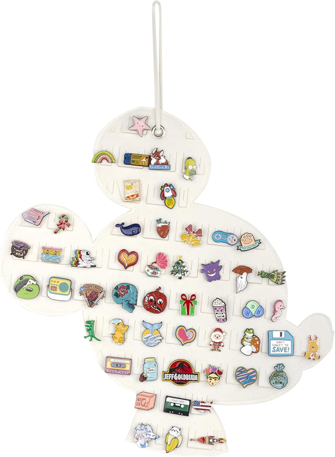 Organizador Colgante para Broche con Pin Esmaltado, Juego de Pins de Exhibición de Dibujos Animados en Forma de Ratón, Soporte de Almacenamiento para Pins de Broche (Sin Accesorios