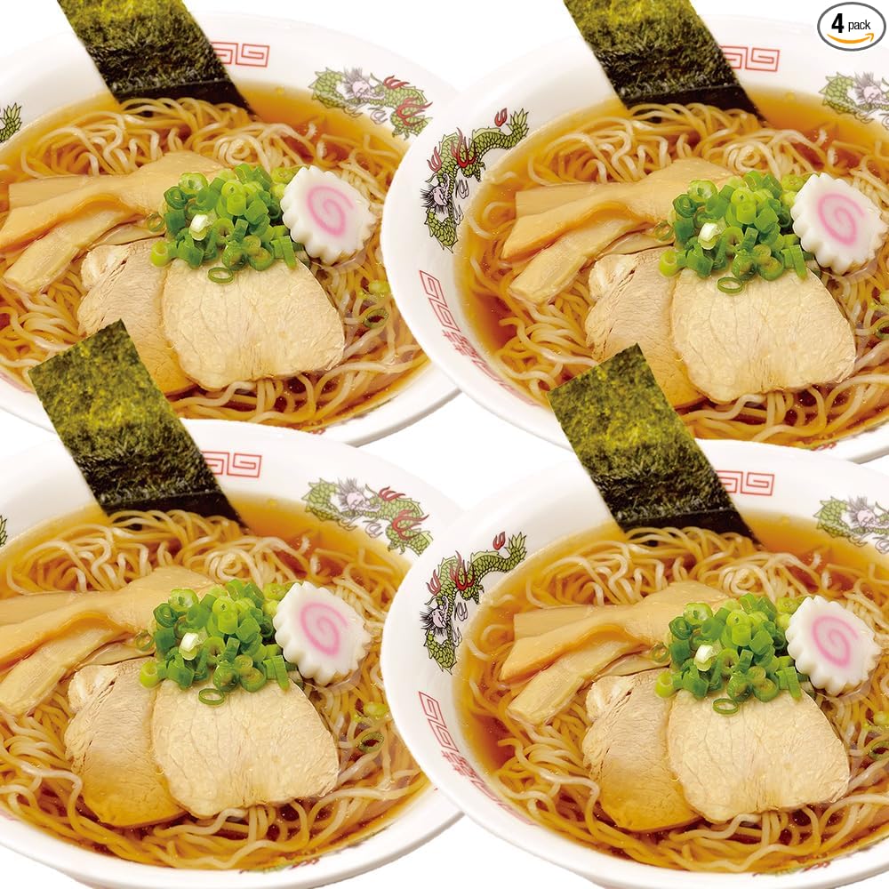 Rinsendou 【Akita Hinai Chicken Salt Ramen 4 servings】 Homemade Fresh Noodles & Soup, Light, Ambient Storage, 30 Days, Local Specialty, Gourmet, Easy Ramen, Try It | 透き通るスープ キレる塩味 あっさり塩ラーメン 比内地鶏だし 地鶏スープ 秋田名物ラーメン 老舗 時短 簡単調理