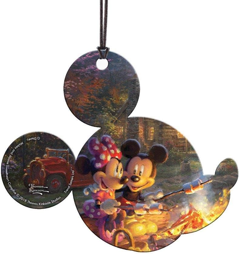 Disney - Sweetheart Central Park - Mickey y Minnie Mouse - Accesorio de impresión acrílica colgante en forma de orejas de Mickey - para regalar y coleccionar | Hanging acrylic print | Bedroom or office display | Disney fan gift