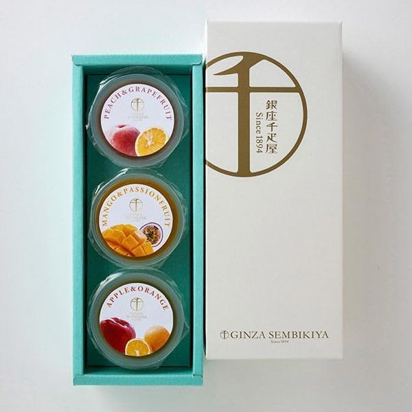 Ginza Senbikiya Ginza Fruit Yokan 6 pieces, Gift card included, Official wrapping, Official carry bag included, Gift
