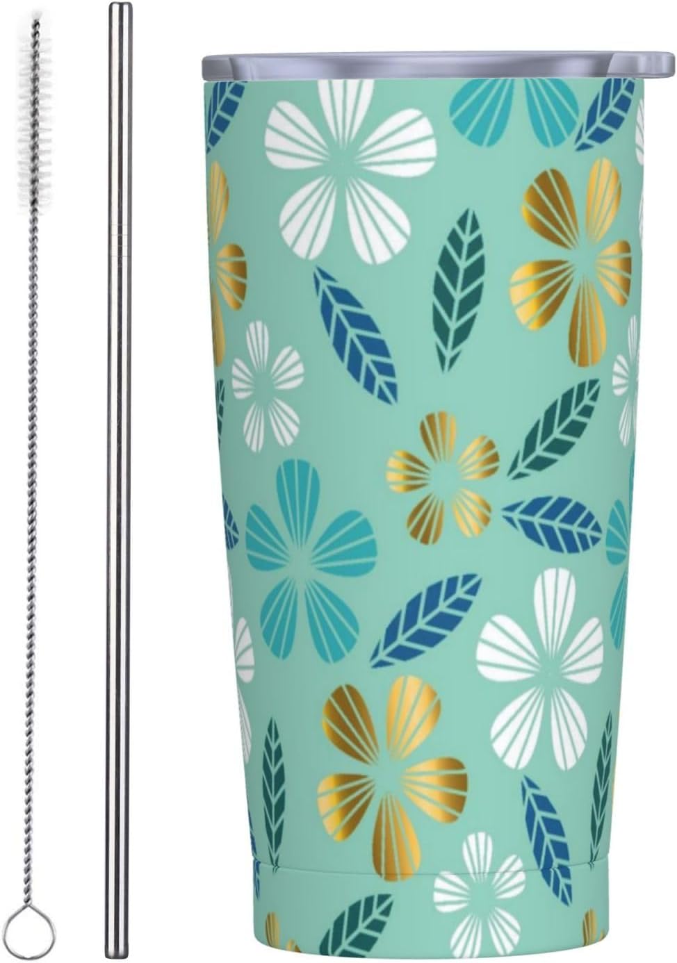 Vaso de mariposa púrpura con tapa y popote, taza de viaje aislada de acero inoxidable de 20 onzas, botella de agua caliente y fría, recuerdo de mariposa azul para hombres y mujeres