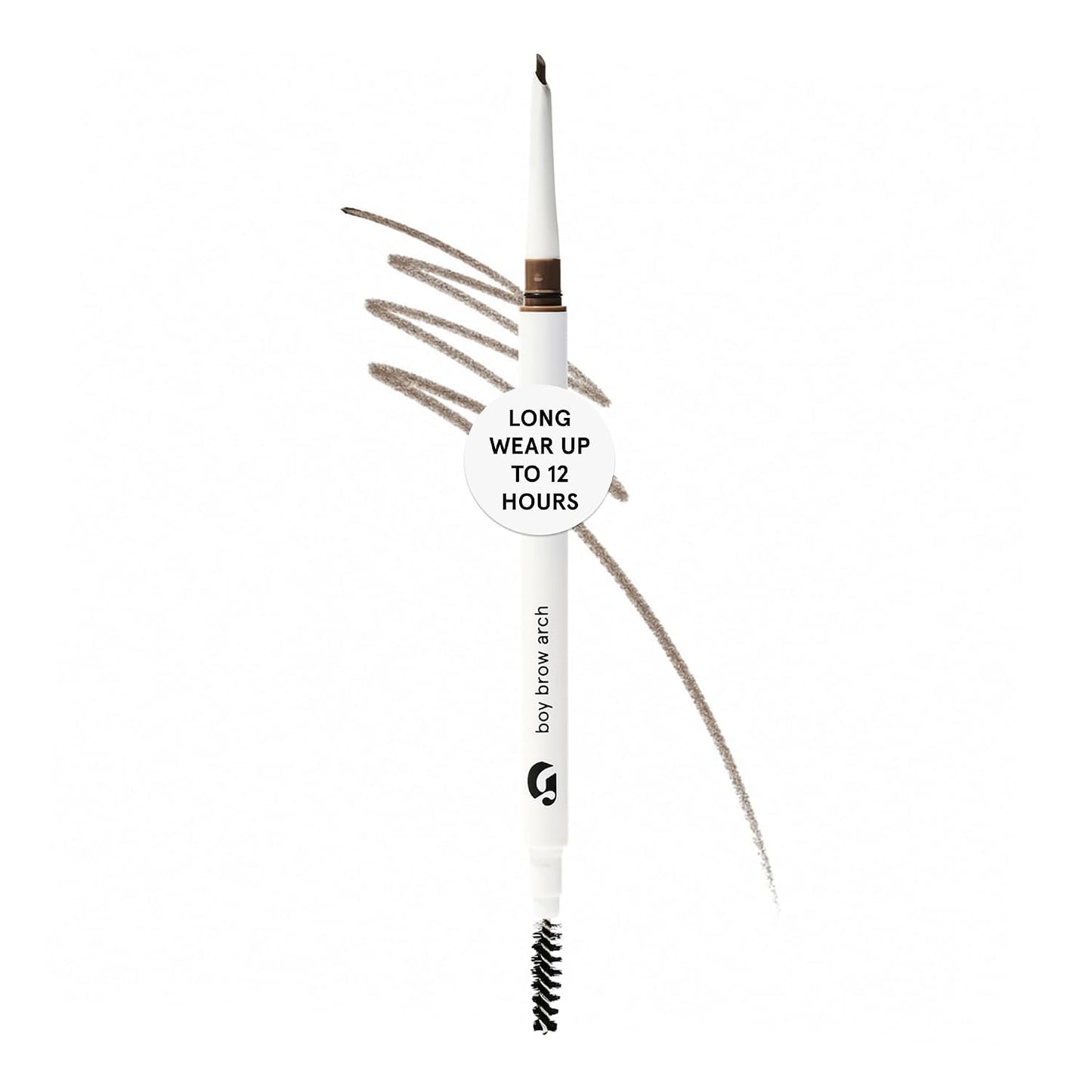 Glossier Boy Brow Arch, Cool Dark Brown Eyebrow Pencil - 2-in-1 Dual-Tip Precision & Fill, Thin Mechanical Brow Pencil, Cream Pomade for Smudge-Resistant Longwear Hair-Like Strokes, Fills Sparse Areas