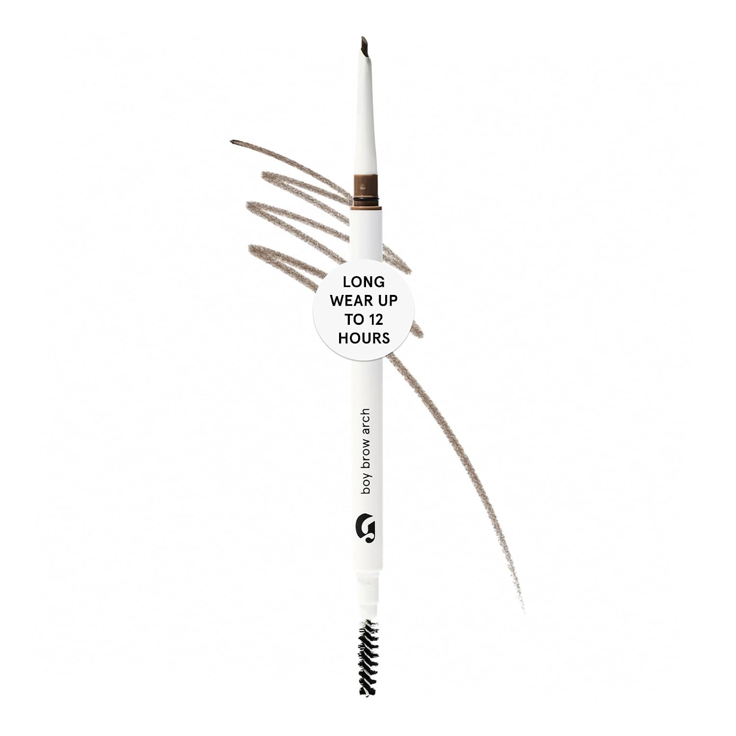 Glossier Boy Brow Arch, Cool Dark Brown Eyebrow Pencil - 2-in-1 Dual-Tip Precision & Fill, Thin Mechanical Brow Pencil, Cream Pomade for Smudge-Resistant Longwear Hair-Like Strokes, Fills Sparse Areas