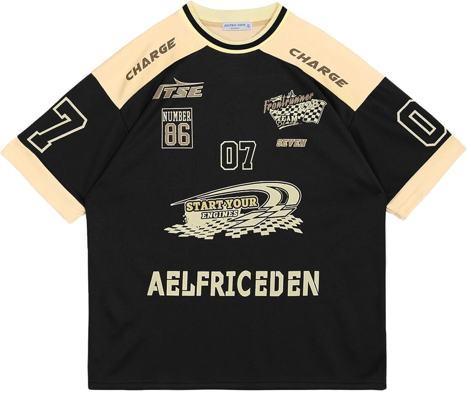 Aelfric Eden - Camisetas vintage de los años 90 de gran tamaño unisex con estampado gráfico, jersey informal, ropa de calle, top de verano
