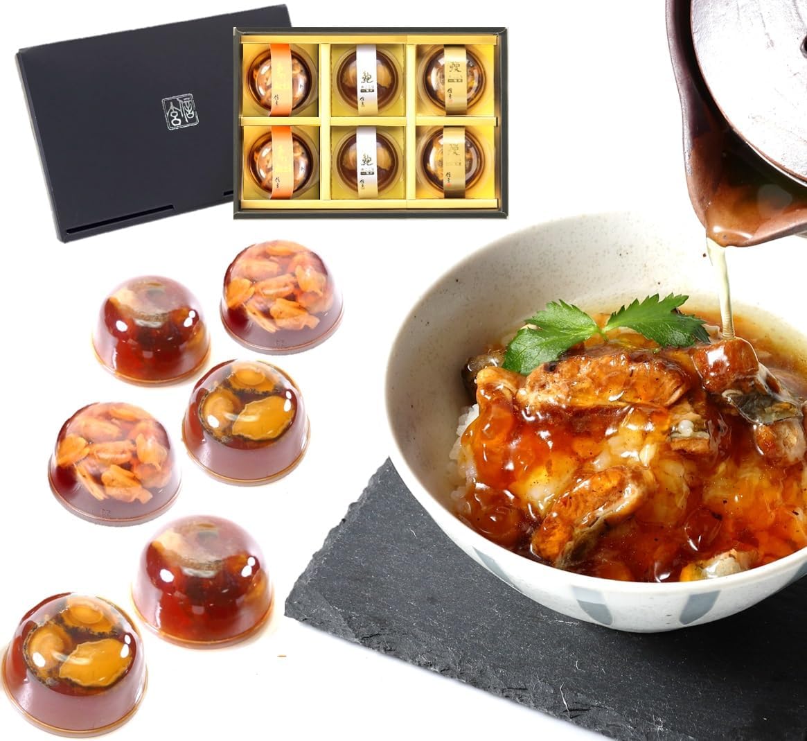 Linen Food Premium Chazuke Gift, Seafood, Boiled Basket, Sauce Chazuku, 6 Pieces, Abone, Eel, Savor, Souvenir, Gift, Order, Gourmet Birthday Present