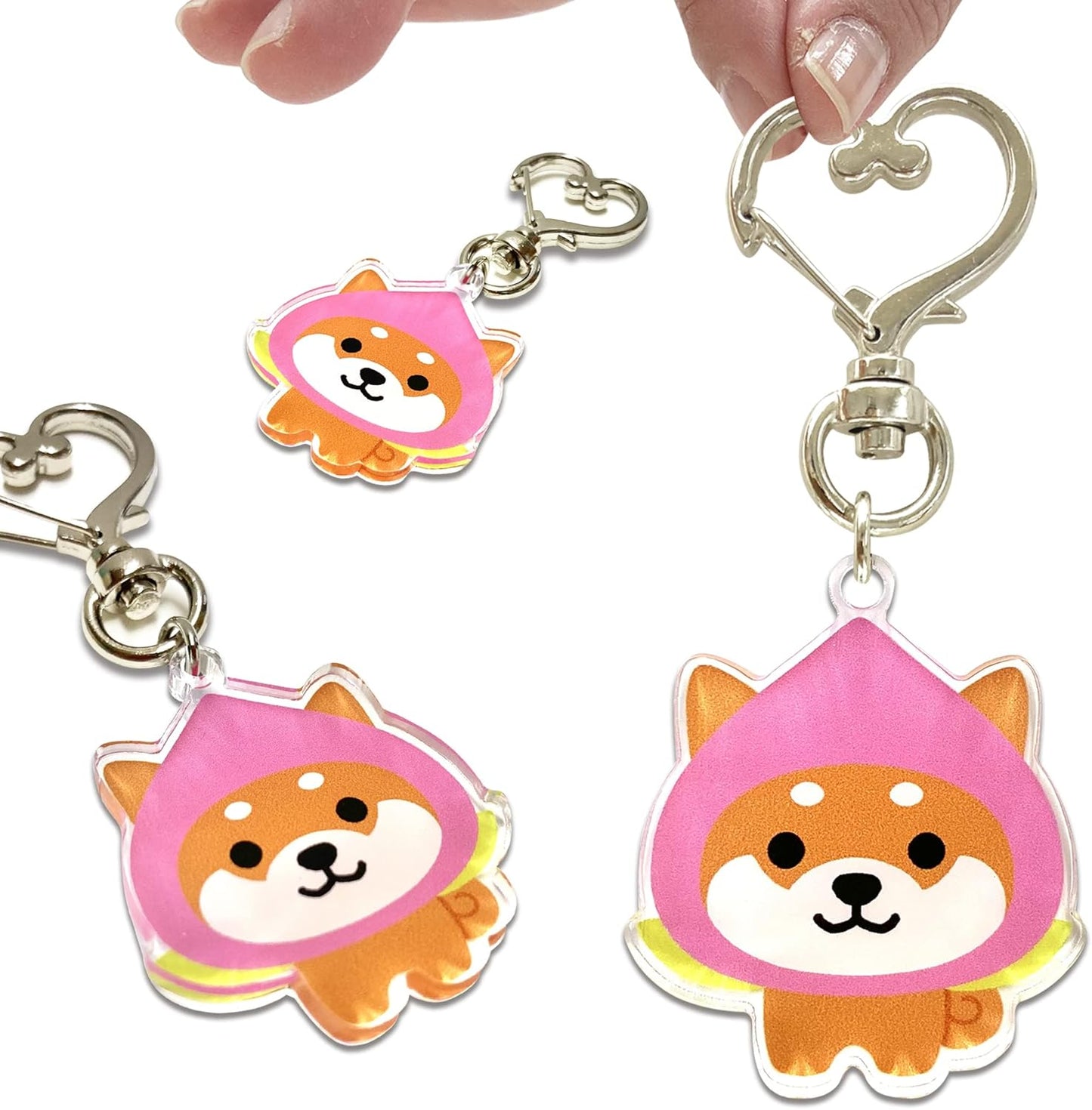 LamPlanning Traveling Mameshiba Acrylic Keychain Charm Shiba Inu Mameshiba Cute Character Mascot Healing Made in Japan