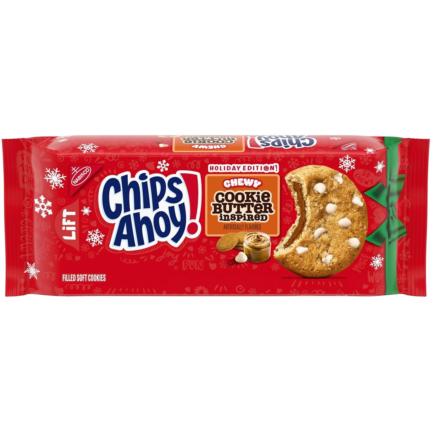 CHIPS AHOY! Galletas masticables con chispas de chocolate con Reese's Peanut Butter Cups, tamaño familiar, 14.25 oz (paquete de 2)