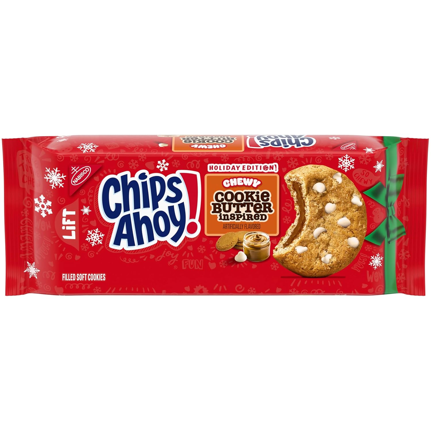CHIPS AHOY! Galletas masticables con chispas de chocolate con Reese's Peanut Butter Cups, tamaño familiar, 14.25 oz (paquete de 2)
