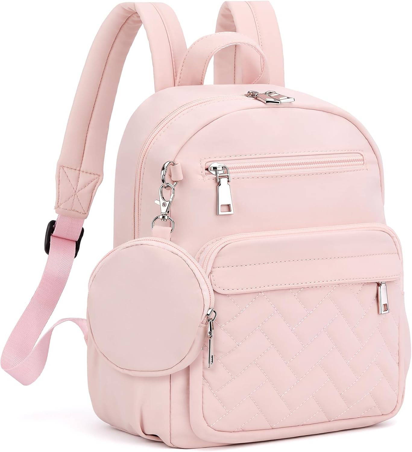 SYTRAH - Mochila antirrobo para mujer, mochila de viaje acolchada impermeable con cremalleras de bloqueo y monedero, mochila acolchada compacta para el trabajo, viajes y aeropuerto, elegante y ligera caqui