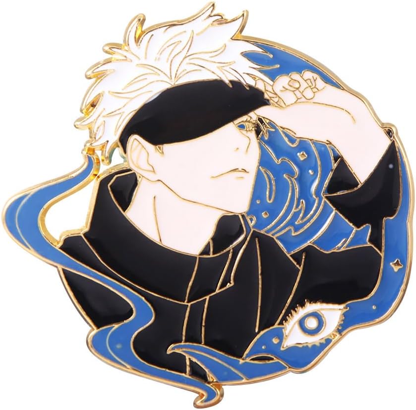 JJK Satoru Broche - Pines de esmalte de figuras de anime Satoru - Regalos divertidos para amantes del anime