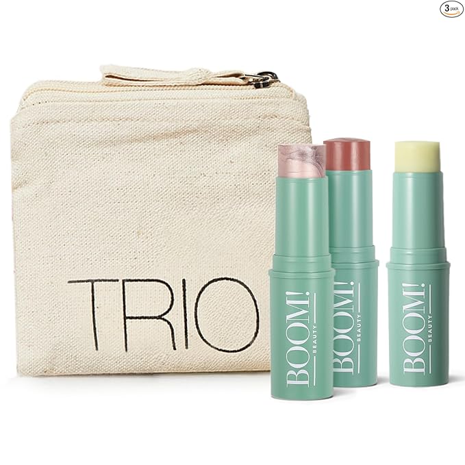 Barra y lápiz labial Boomstick Golden Peach® Warm Coral-Peach Blush | Multistick, vegano, maquillaje para mujeres mayores, piel madura, por Cindy Joseph