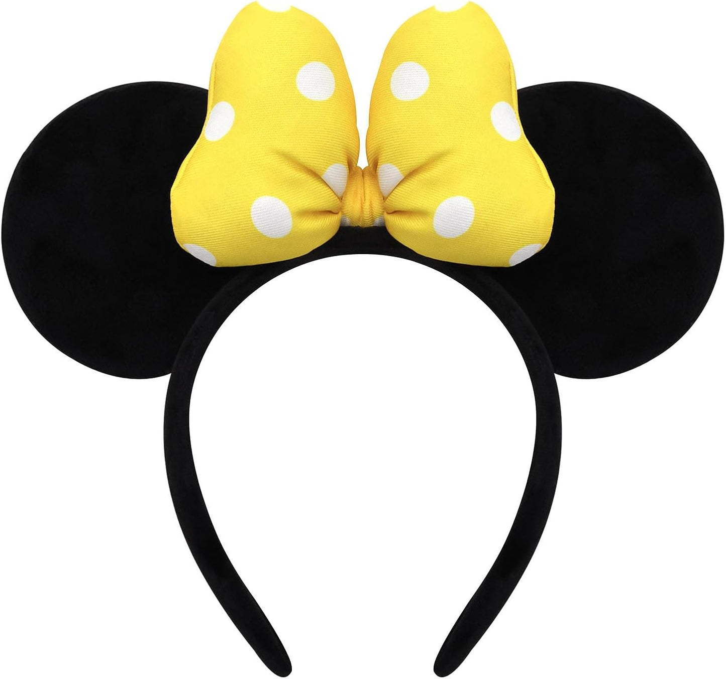 ODOCARE Handmade Mouse Ears Headband for Women and Ladies, Polka Dot Bow Mini Ears Costume Accessories