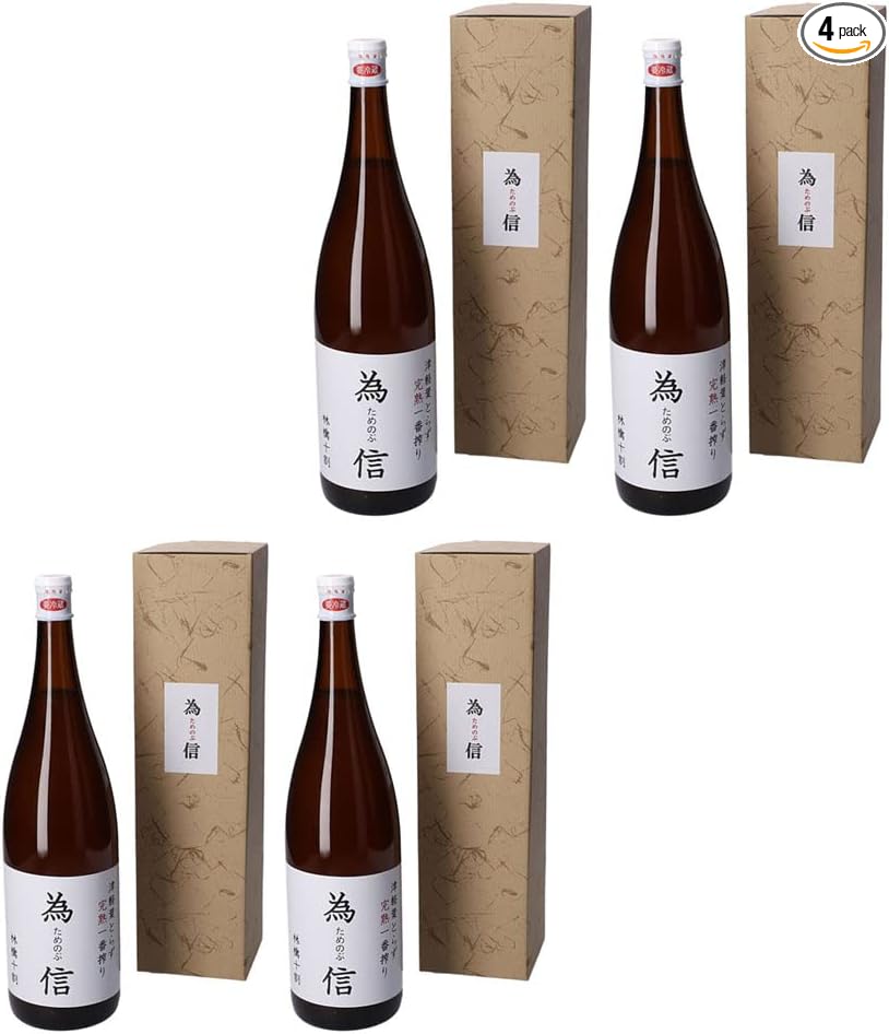 Aomori Apple Juice Fully Ripe First Press Tamenobu (Tame Nobu) One Liter Bottle