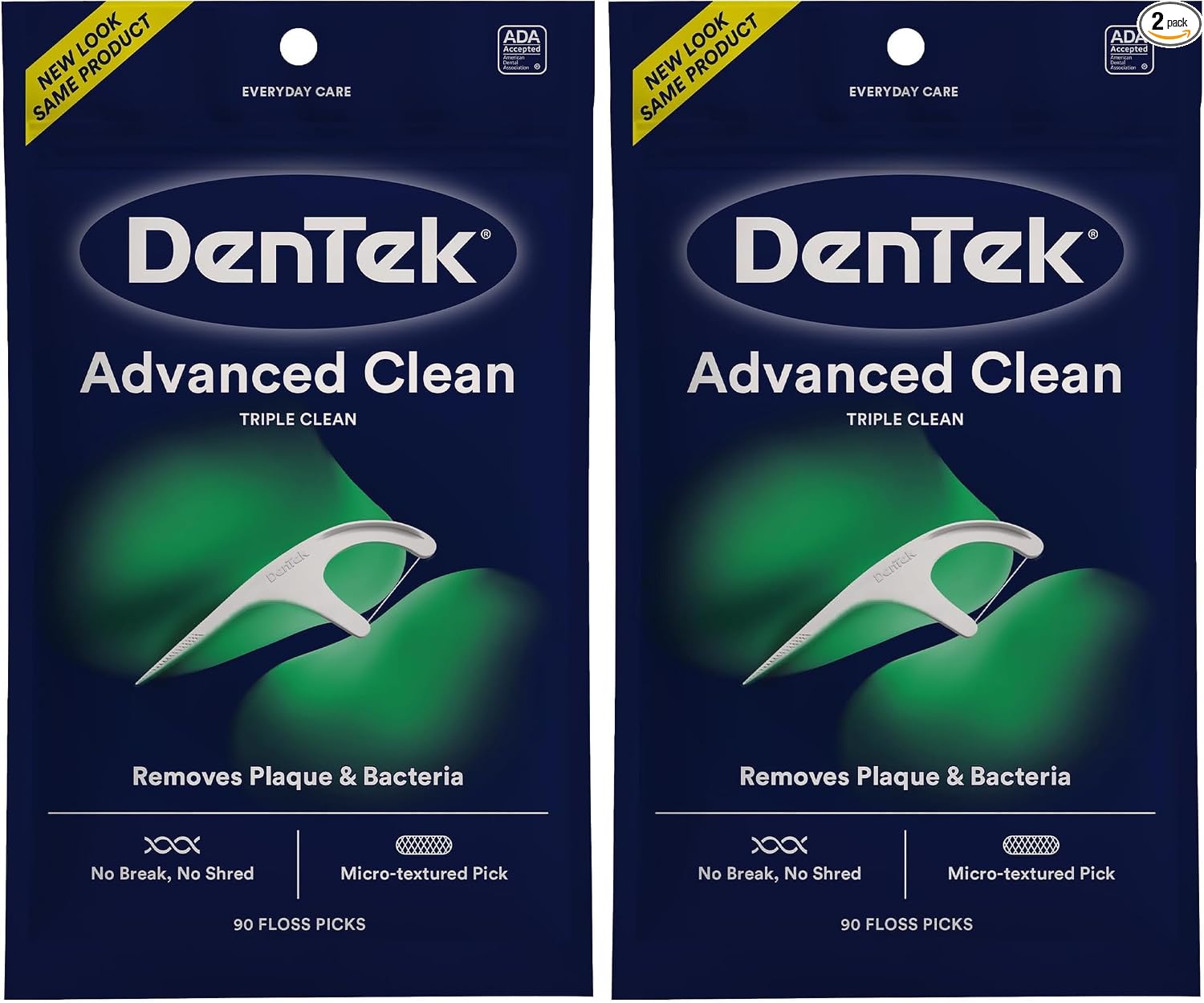 DenTek - Selecciones de hilo dental de limpieza avanzada Triple Clean, sin roturas y sin deshilachado, 150 unidades (el empaque puede variar)