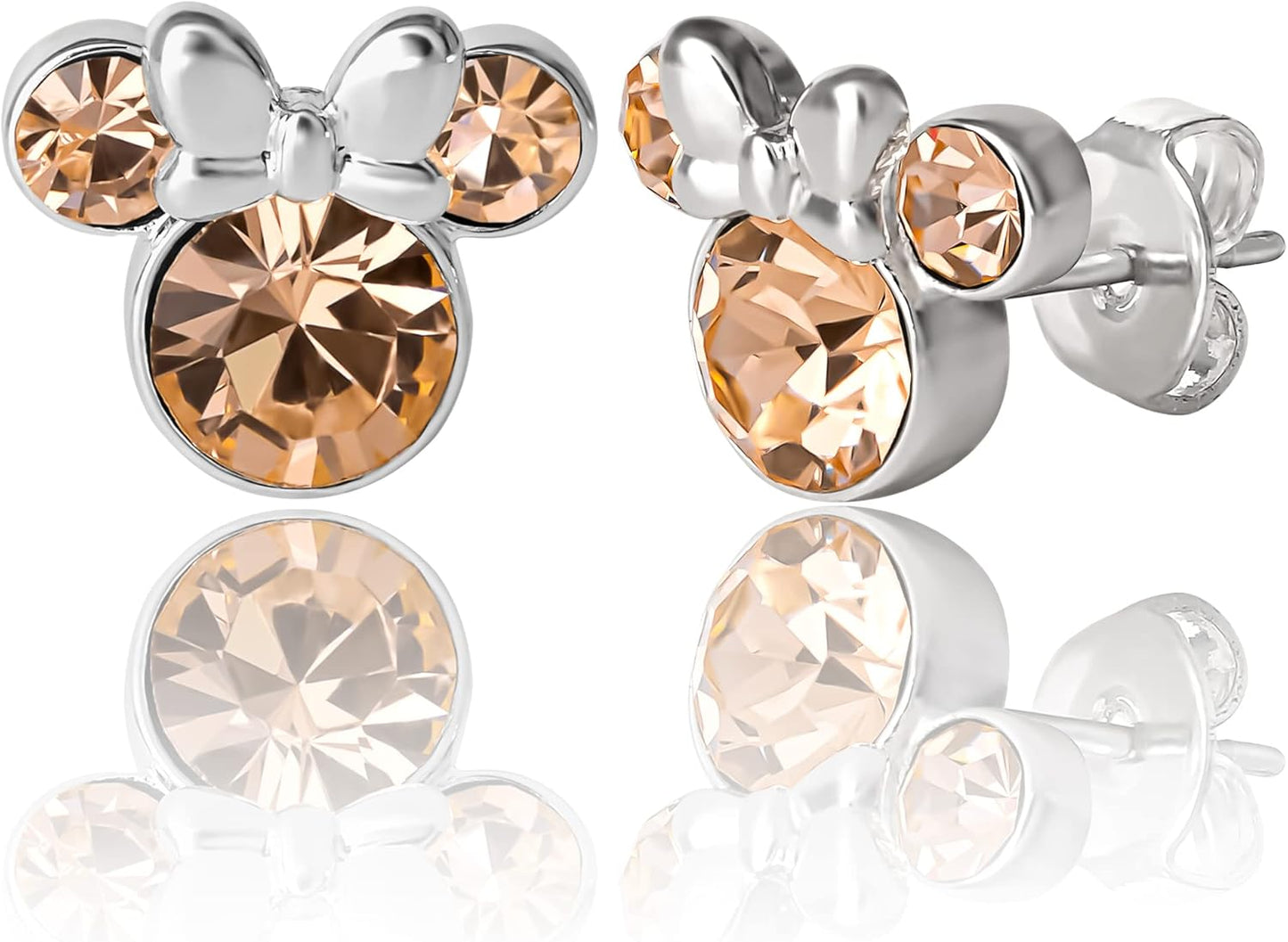 Disney Minnie Mouse Birthstone Stud Earrings for Women Jewelry Disney