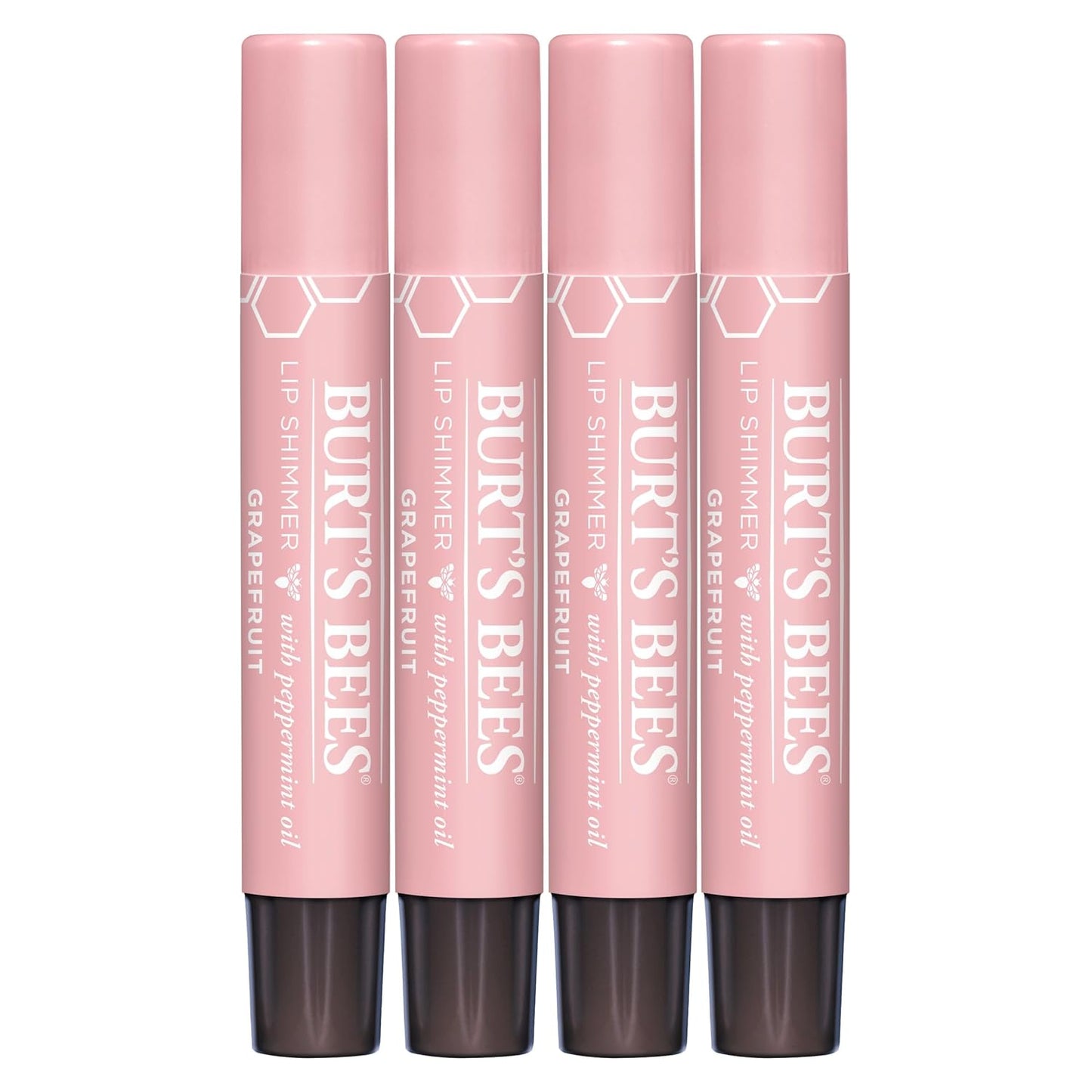 Burt's Bees Shimmer - Juego de tintes labiales, regalos para el día de la madre, barra de bálsamo labial tintado, hidratante para hidratación durante todo el día con acabado pigmentado brillante de