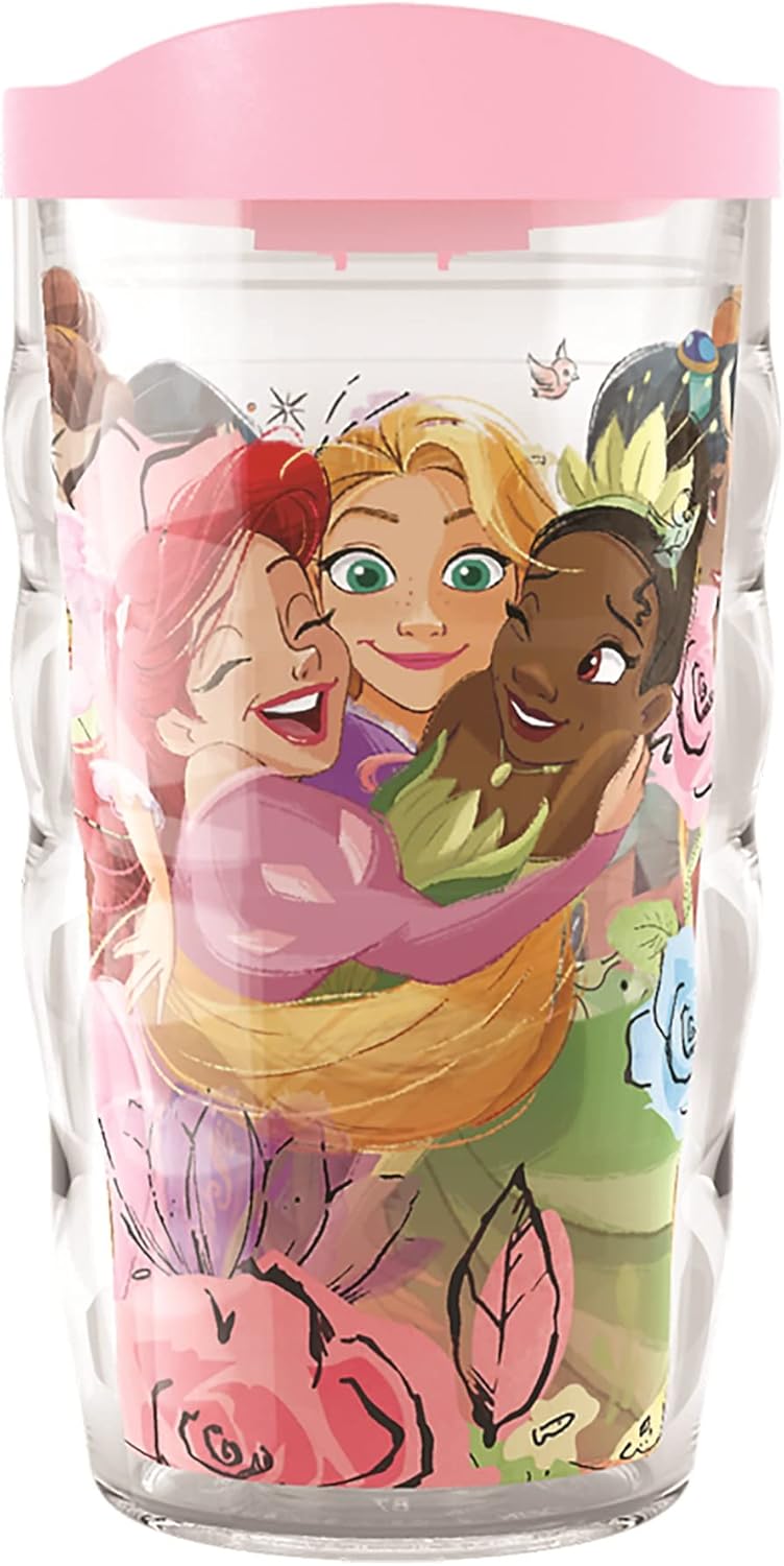 Tervis Venture Lite Disney - Vaso aislado de doble pared hecho en Estados Unidos, diseño Princess Paradise, mantiene las bebidas frías y calientes, botella para agua, 24 onzas, clásico
