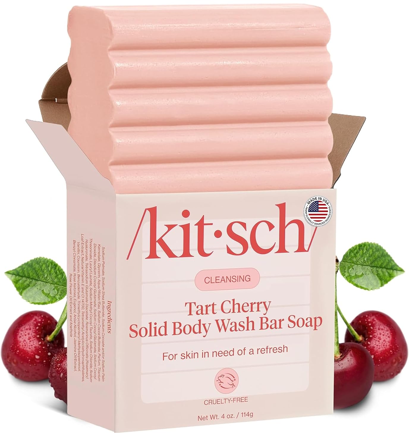 Kitsch Jabón corporal exfoliante de manteca de karité x diseño de Stormtrooper de Star Wars, jabón en barra hidratante y barra de jabón suave, hidrata, suaviza y calma la piel, sin parabenos, silicona