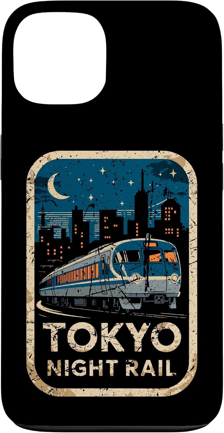 東京 夜行レール 日本 ビンテージ 都市列車 アニメ お土産 スマホケース iPhone 15 用