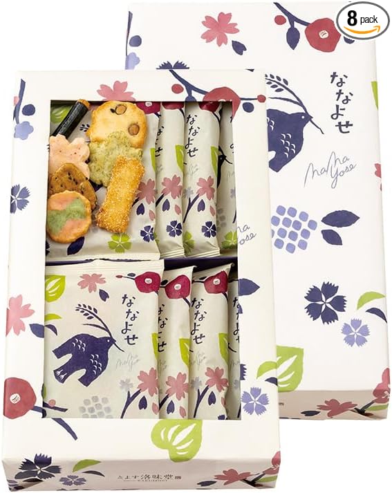 Rakumido Nanayose, 16 Bags, Packaged, No Shopping Bag, Original Small Bag, Gift, Japanese Sweets, Rice Crackers, Senbei, Snacks, Rice Confectionery