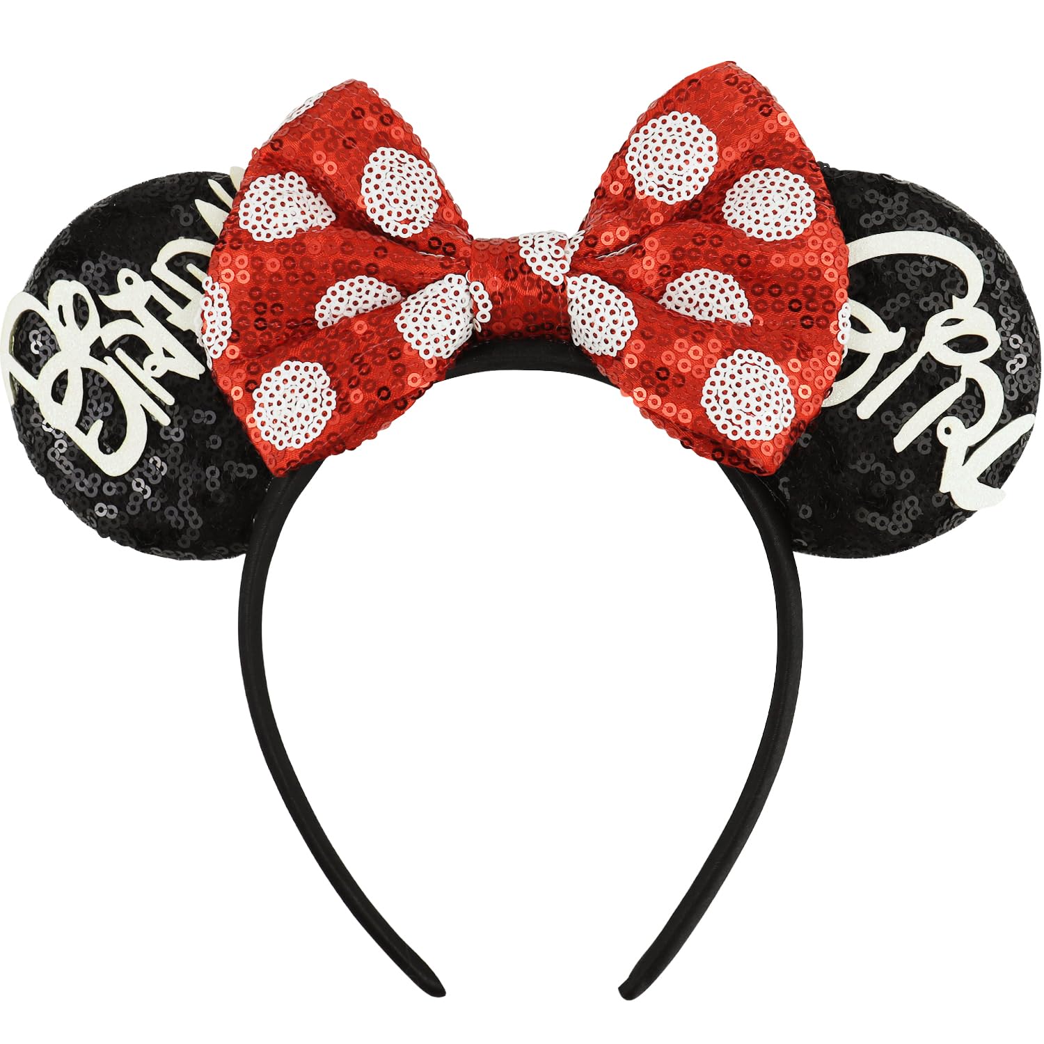 Diadema con orejas de ratón, diadema con orejas de auto de Lighting McQueen para fiesta de cumpleaños de niños - Diadema con orejas de auto