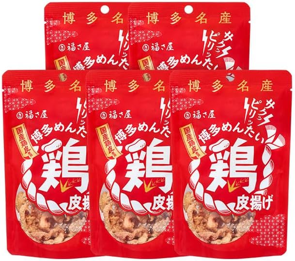 Hakata Mentai Chicken Skin, 1.4 oz (40 g), Hakata Specialty Snacks, Fukusaya, Spicy Mentai, Fukuoka, Souvenir, Gift, Father's Day, Middle Moto, Year's Day, Fukusaya (Set of 2)