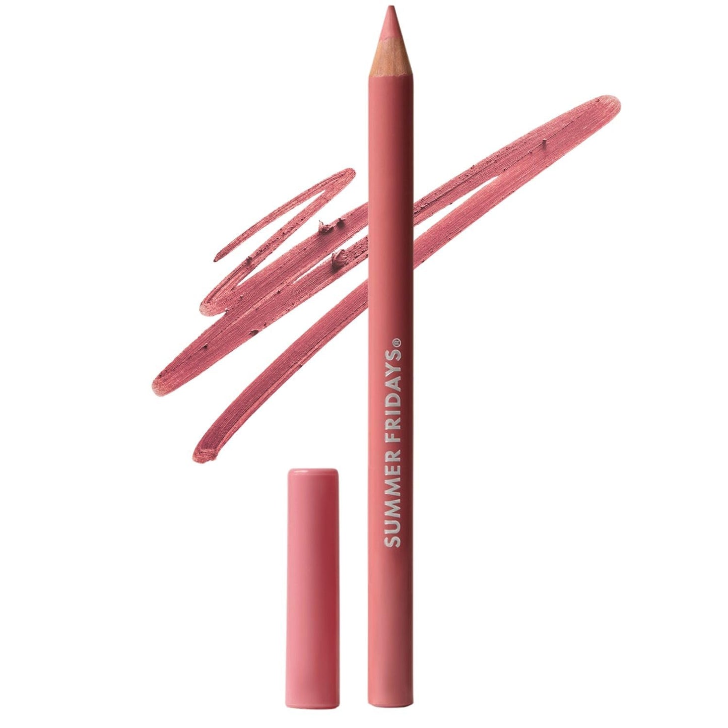 Summer Fridays SoftLine Lápiz delineador de labios, cremoso, de larga duración, mate, para definición esculpida, maquillaje infundido para cuidado de la piel con esferas de relleno hialurónico +