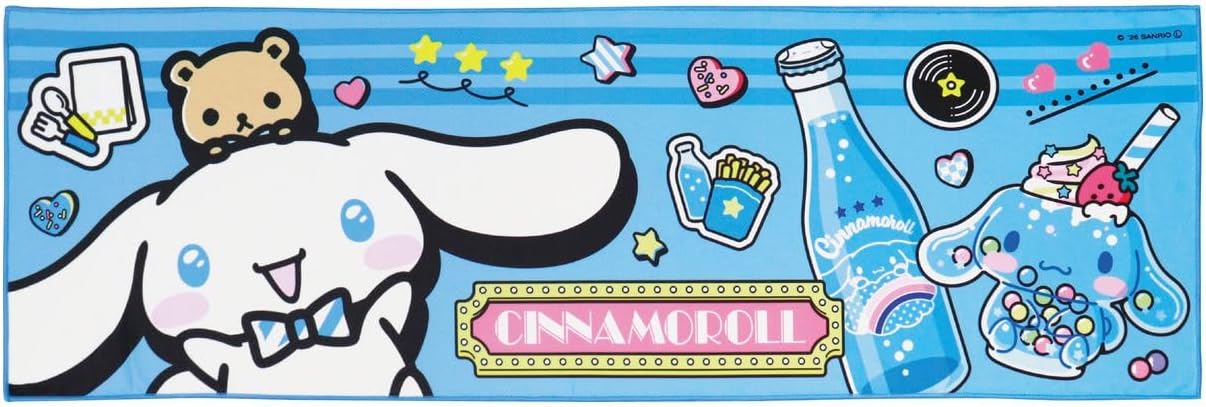 Sanrio Cooling Towel with Case, Long, 35.4 x 11.8 inches (90 x 30 cm), Cooling Towel, For Kids, Elementary School Students, Characters, Neck, Sports, Popular, Mobile Phone