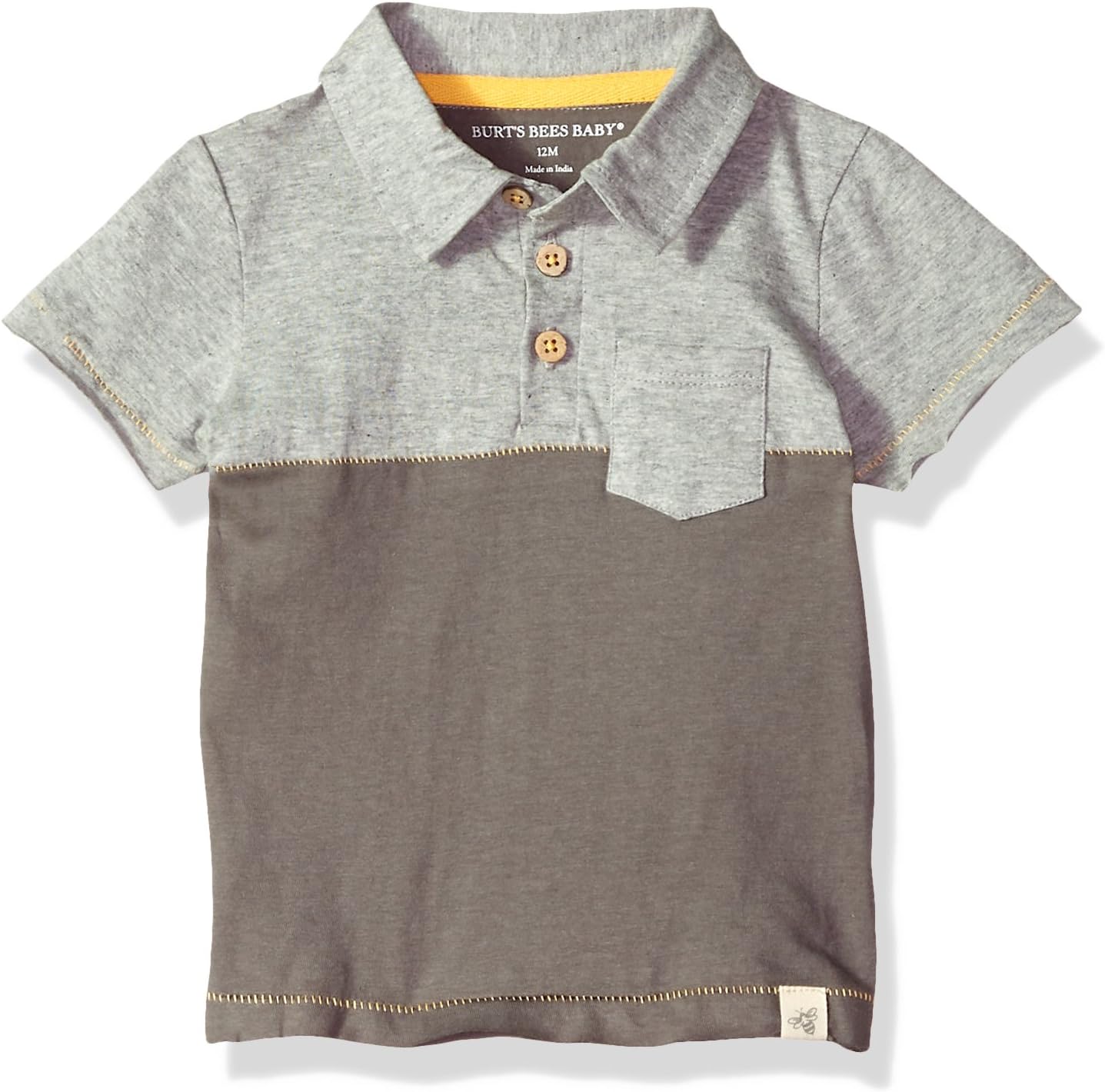 Burt's Bees Baby Camisetas para Bebés Niños, Camisetas de Manga Corta y Larga con Cuello en V y Cuello Redondo para Bebés y Niños Pequeños, 100% Algodón Orgánico