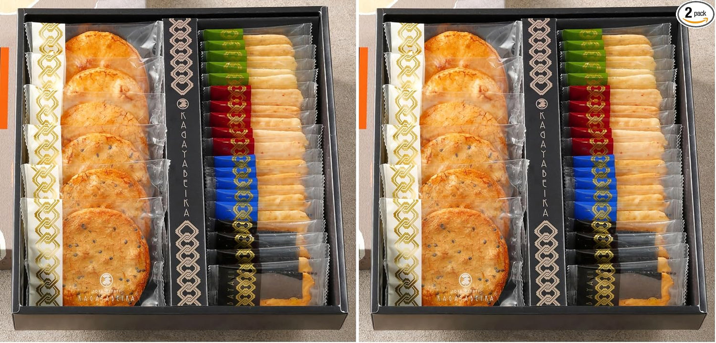 Kagaya Rice Sweets | お菓子や和菓子の詰め合わせとして、贈答や手土産、お中元・お歳暮などのシーズンギフトに最適な高級草加せんべいです。伝統の製法で焼き上げた味わいを丁寧な個包装でお届け。お礼やご挨拶の品にも最適です。