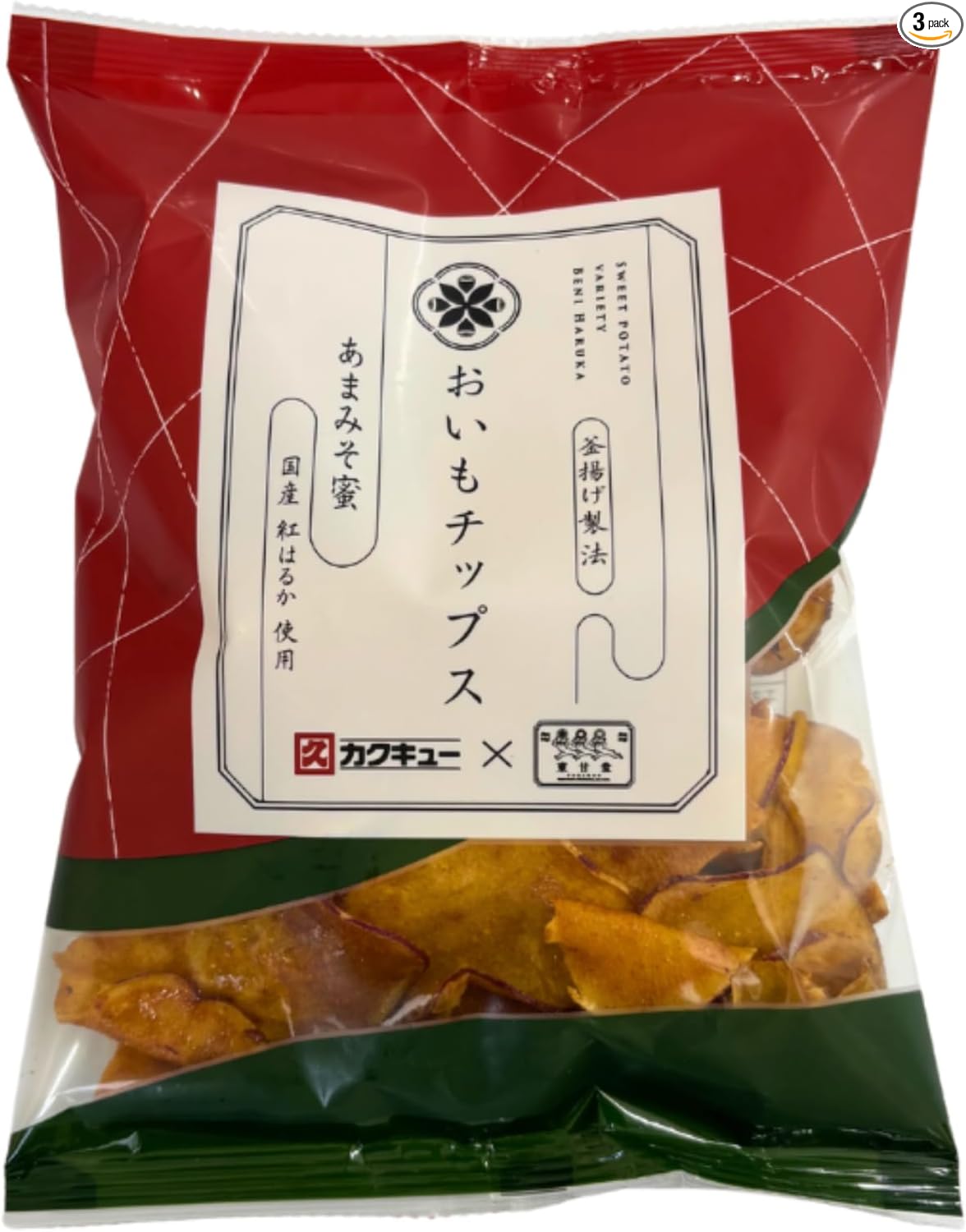 Tokangdo | Oimo Chips, Miyakoshima Bookmark (3.2 oz (90 g) x 12 Bags), Potato Chips, Made in Japan, Red Haruka, Kettle-frying Method, Preservative-free, Large Capacity