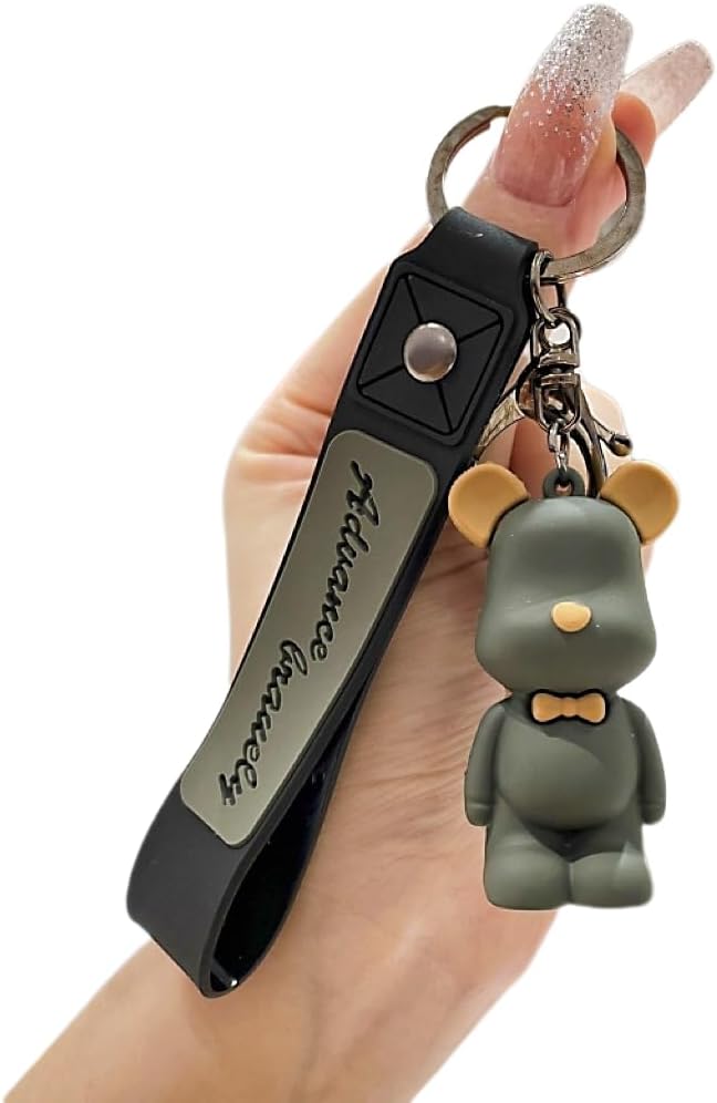 Cowes Keychain, Popular, Cute, 3D, Simple, Cute Bear, Car Key Holder, Strap, Decoration, Friends, Lovers, Gift