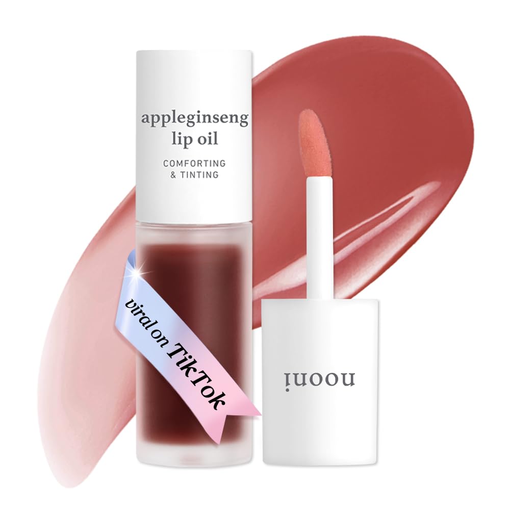 NOONI - Aceite coreano para labios, de larga duración, hidratante, revitalizante para labios secos, impermeable, relleno de calcetines para niñas adolescentes, 0.12 fl.oz, Appleplum