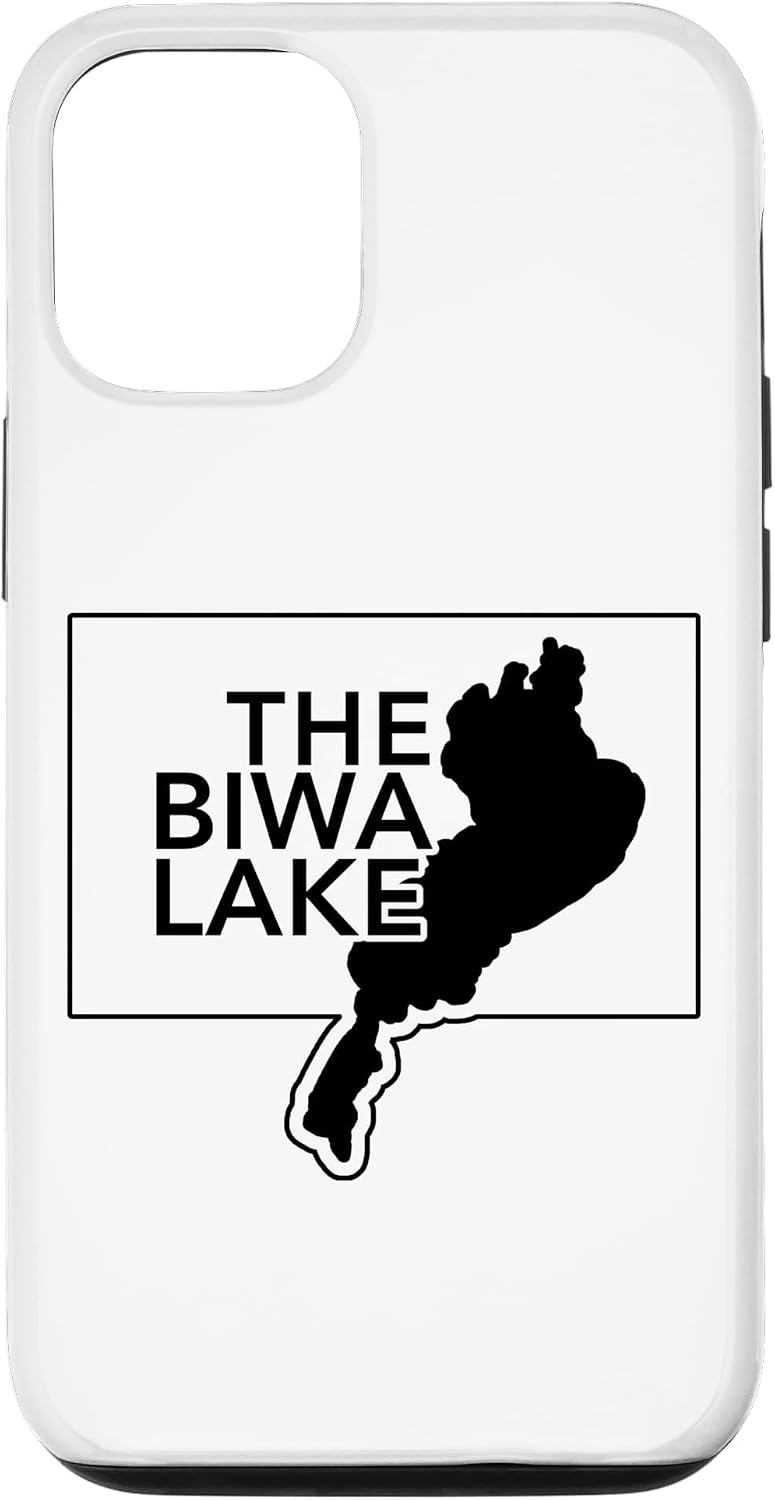 THE BIWA LAKE 琵琶湖 滋賀 地図【47都道府県】ジモTティ JIMO-T 地元愛 お土産 プレゼント 面白 スマホケース iPhone 16 Plus 用