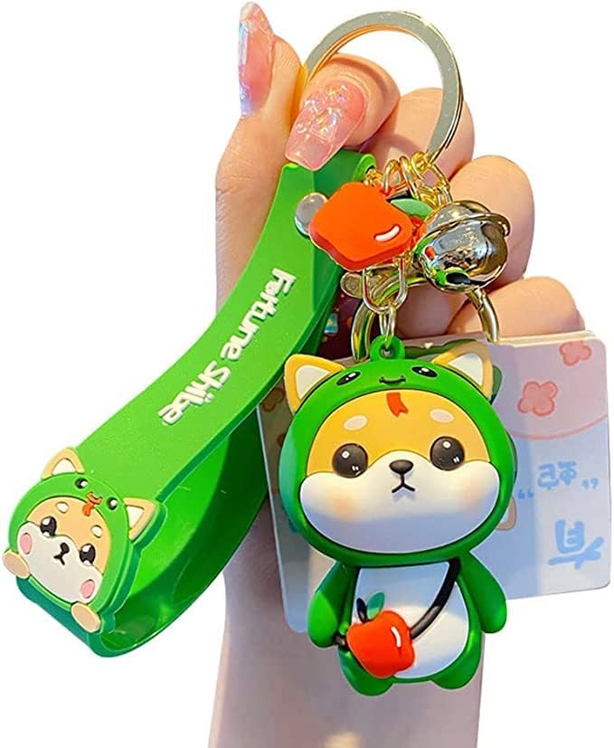 [AIXUAN] Cute Idea Chinese Zodiac Motif Lucky Animal Shiba Inu Pendant Keychain Keychain, Keyring Lovers Valentine's Day Present Pendant Handbag Rucksack Car Key Wrist Strap (Dog)