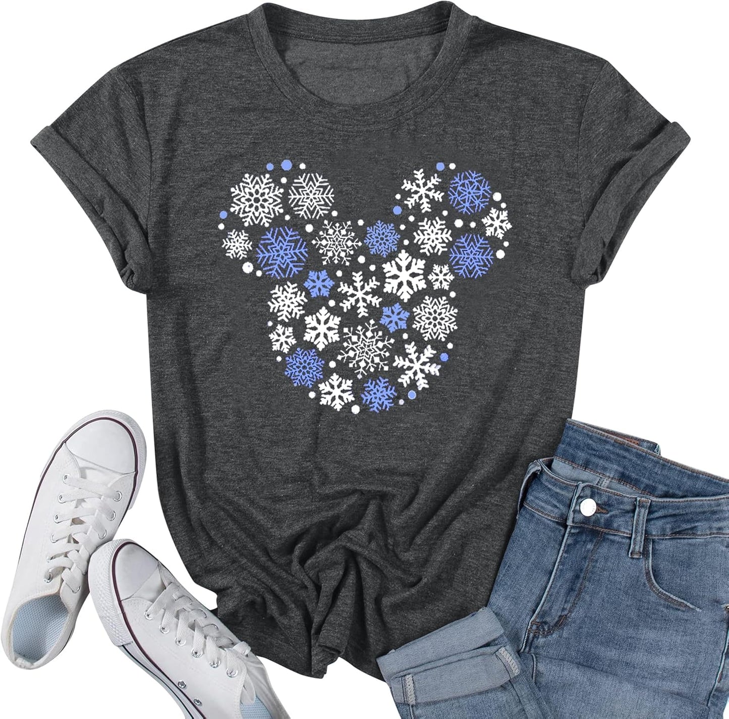 Camiseta de manga corta con diseño de castillo mágico para mujer, diseño de hadas, informal, para vacaciones, vacaciones