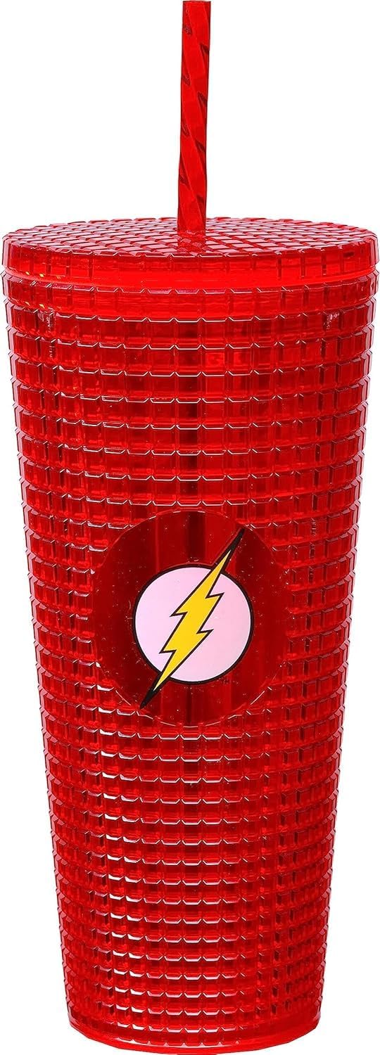 Spoontiques Peanuts Vaso de diamantes, 20 oz - Vaso texturizado con pajita, aislamiento de doble pared, sin BPA - Snoopy