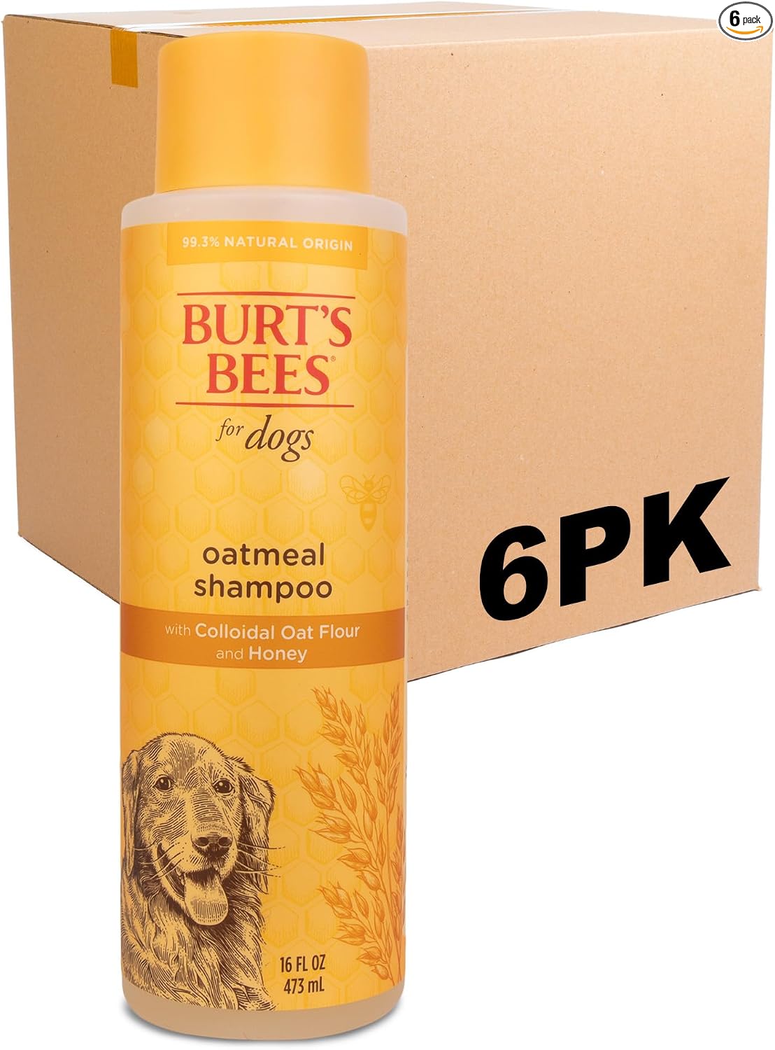 Burt's Bees for Pets Champú de avena para perros con harina de avena coloidal y miel, 2 unidades, fórmulas de origen 95% natural, champú para perros - 2 unidades, 32 onzas