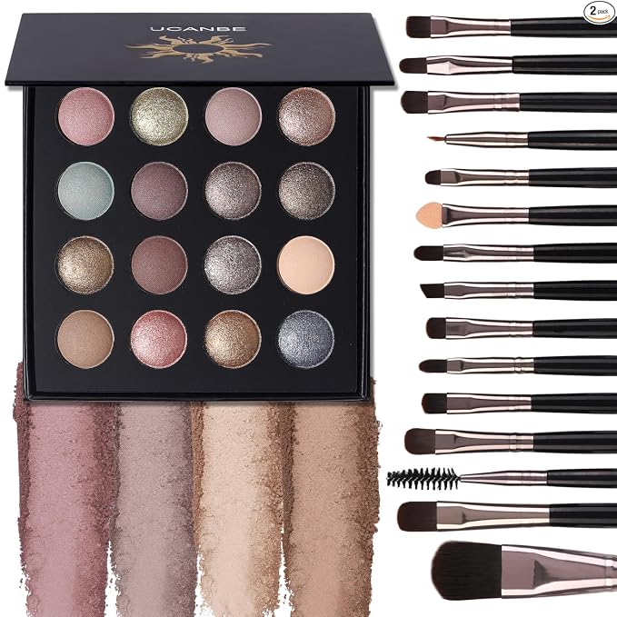 UCANBE Spotlight Eyeshadow Palette Professional 40 Color Eye Shadow Matte Shimmer Makeup Pallet Highly Pigmented Colorful Powder Long Lasting Waterproof Eye Shadow