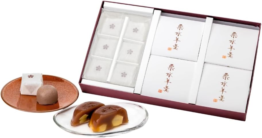 Yamadaya Manju Chestnut Yo-kan, Pack of 6 | 和菓子,ギフト,水ようかん,詰め合わせ,個包装,高級,お菓子,お取り寄せ,お茶菓子,手土産,愛媛,贈答品,スイーツ,あんこ,プレゼント,お礼,お返し,お供え,お中元,敬老の日,お彼岸