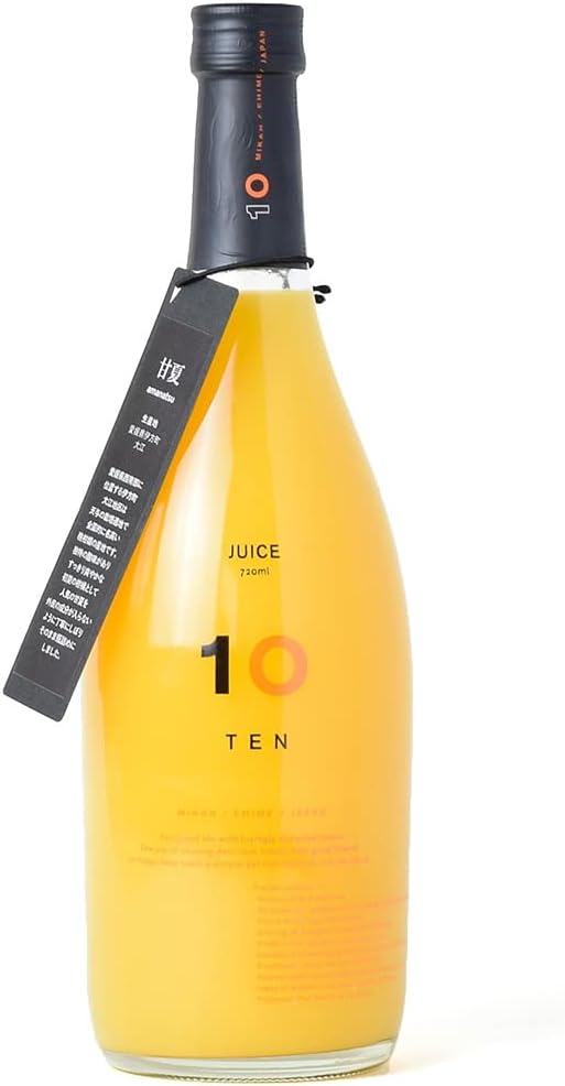 10FACTORY Ehime Mikan 100% Fruit Juice, Additive-Free, Straight Juice, 1 Bottle (24.3 fl oz (720 ml)), Made in Ehime, High Quality, Made in Japan (Kawachi Bankan)