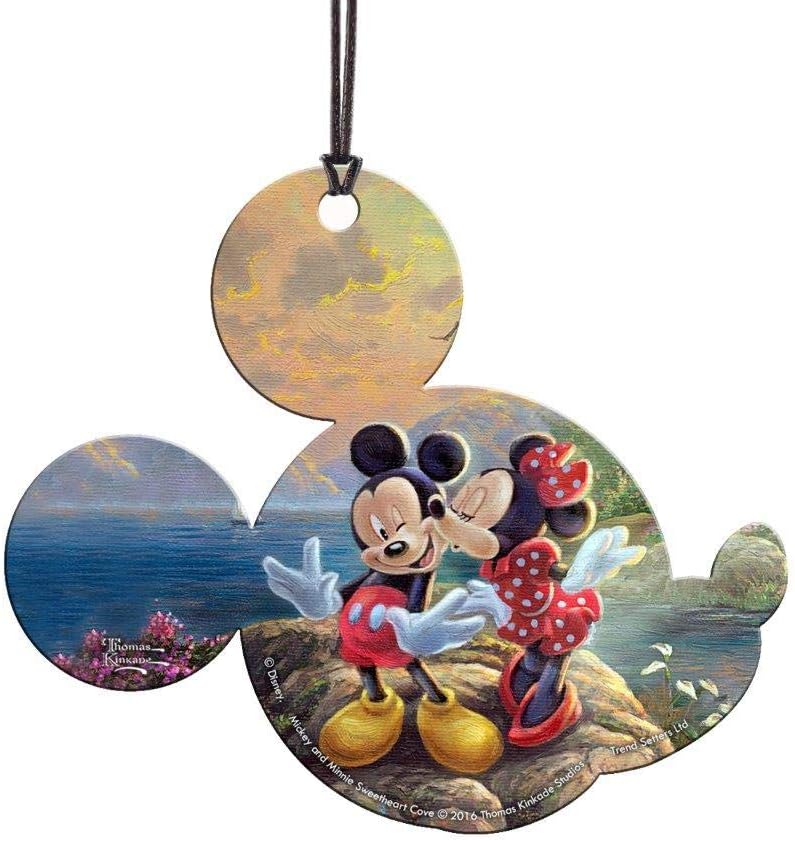 Disney - Sweetheart Central Park - Mickey y Minnie Mouse - Accesorio de impresión acrílica colgante en forma de orejas de Mickey - para regalar y coleccionar | Hanging acrylic print | Bedroom or office display | Disney fan gift