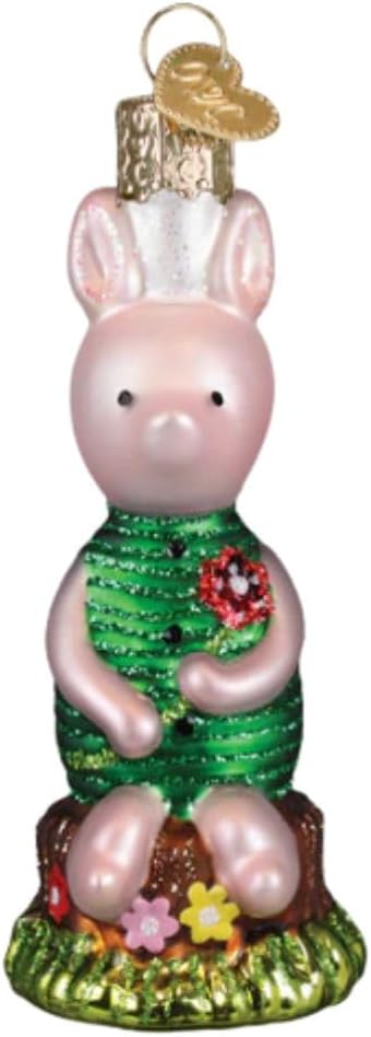 Old World Christmas - Adorno de vidrio soplado Eeyore para árbol de Navidad, decoración festiva hecha a mano, colección Winnie The Pooh