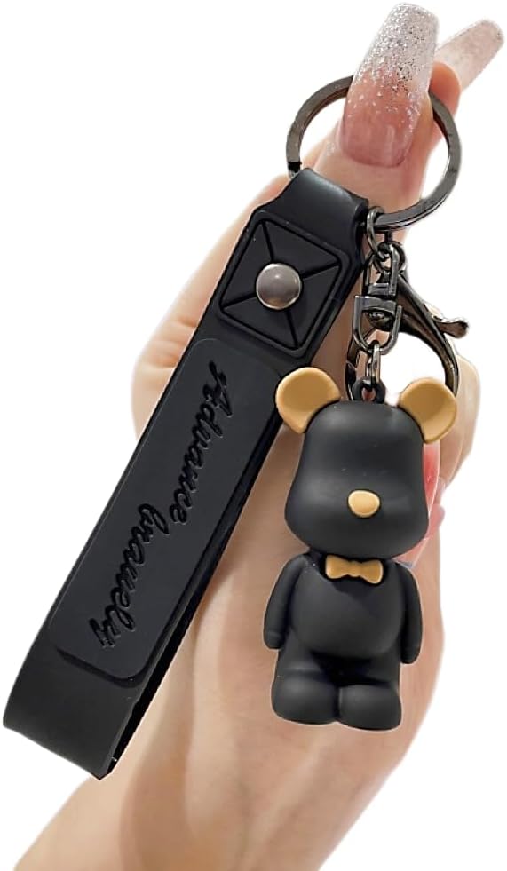 Cowes Keychain, Popular, Cute, 3D, Simple, Cute Bear, Car Key Holder, Strap, Decoration, Friends, Lovers, Gift