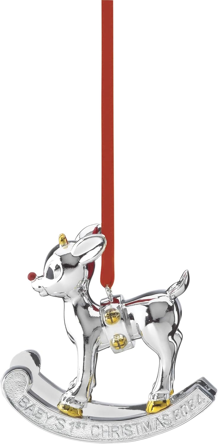 Lenox 896412 Adorno de árbol de Navidad de nuestra primera Navidad Micky & Minnie de metal 2024