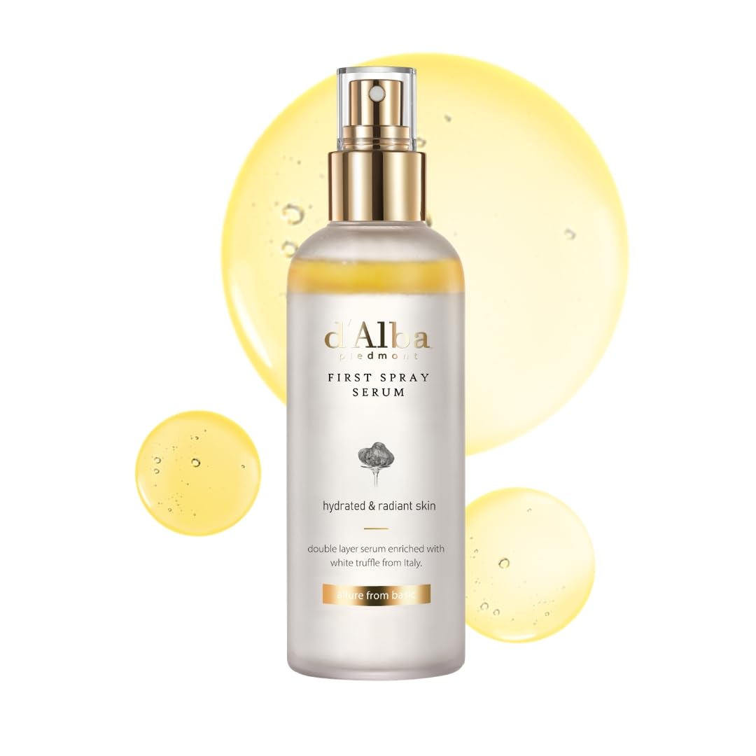d'alba Piedmont - Suero en aerosol de trufa blanca italiana, cuidado de la piel vegano, hidratante facial ligero, suero brillante para piel radiante, no comedogénico, todo en uno, cuidado de la piel coreano (3.38 onzas líquidas)