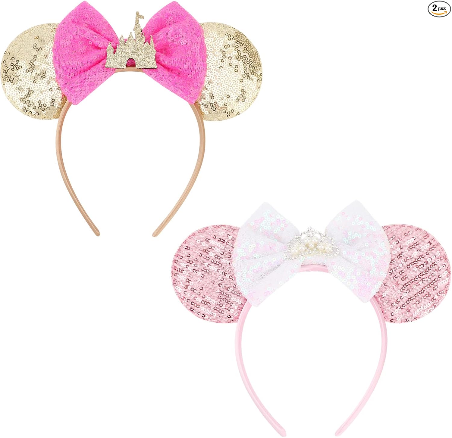DRESHOW Mouse Ears Bow Headbands Sequins Party Decoration Cosplay Costume for Women