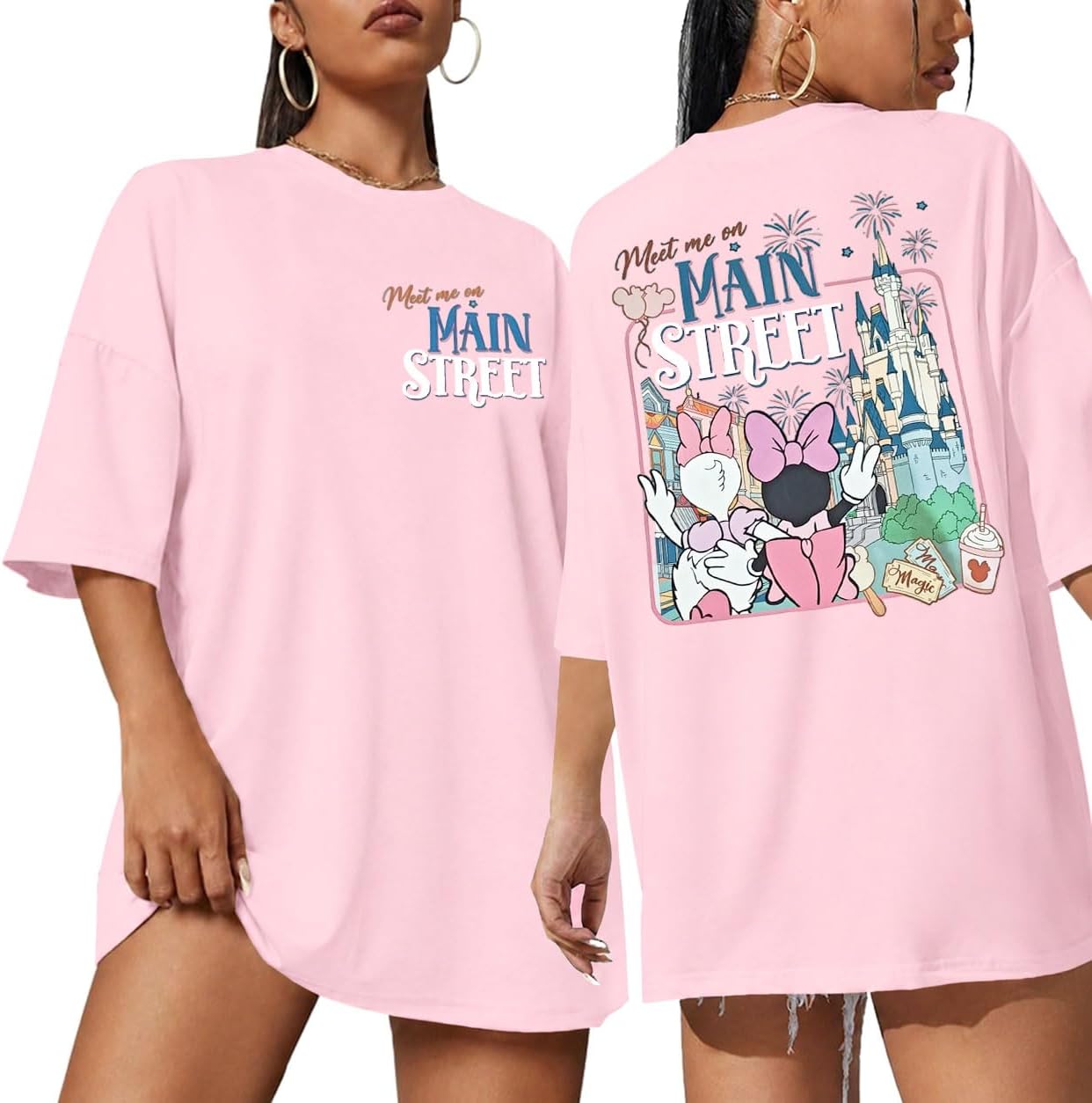 Camisa del Reino Mágico para Mujer Niñas Solo Quieren Diviertirse Camiseta de Viaje de Niñas Linda Camiseta Mágica Tops de Vacaciones de Verano